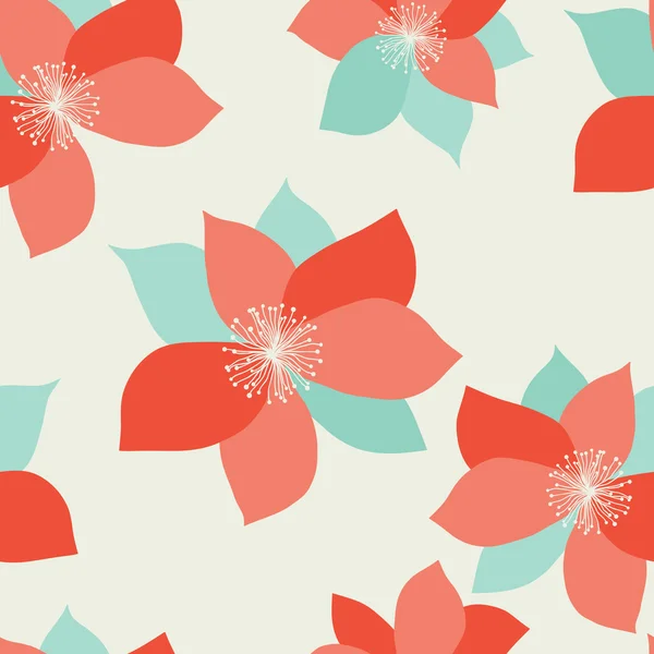 Modèle floral sans couture — Image vectorielle