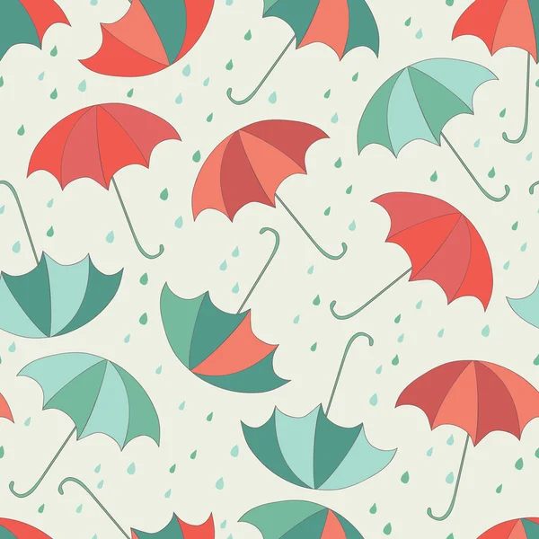 シームレスな雨パターン — ストックベクタ