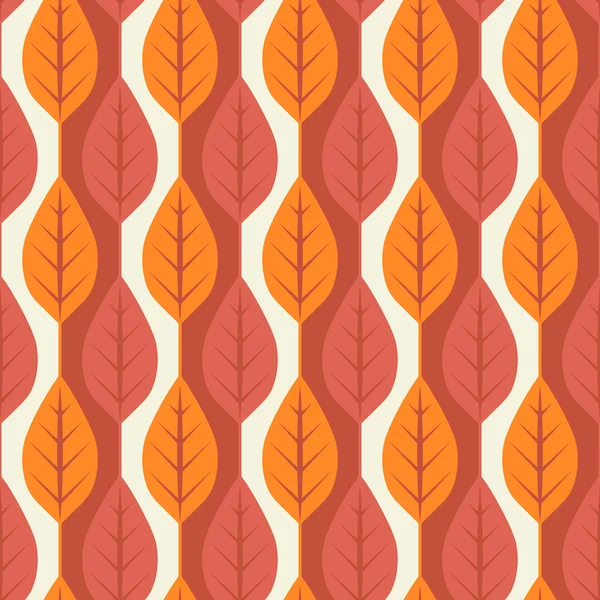 Seamless leaves vector background — Stock Vector