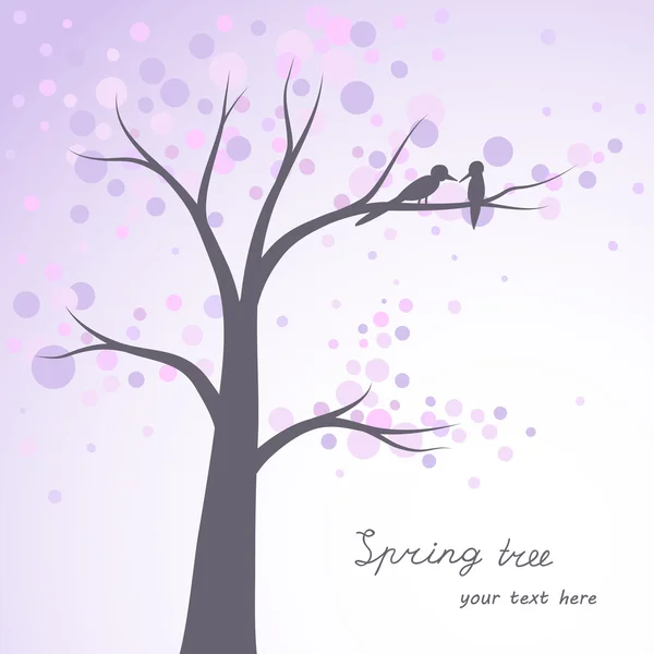 Spring tree background — Stock Vector