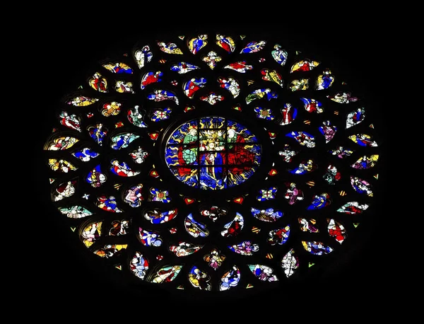BARCELONA, SPAIN - AUGUST 16, 2014: The rosette window of the ch