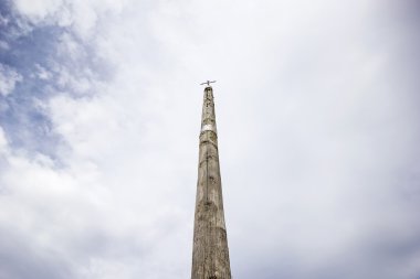Cruz de ferro, foncebadon, leon, İspanya.