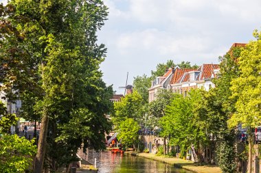  Utrecht, Hollanda bir kanal manzaralı