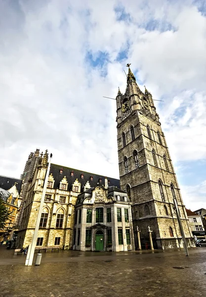 Belfort kule ya da çan kulesi Gent, Flanders, Belçika — Stok fotoğraf