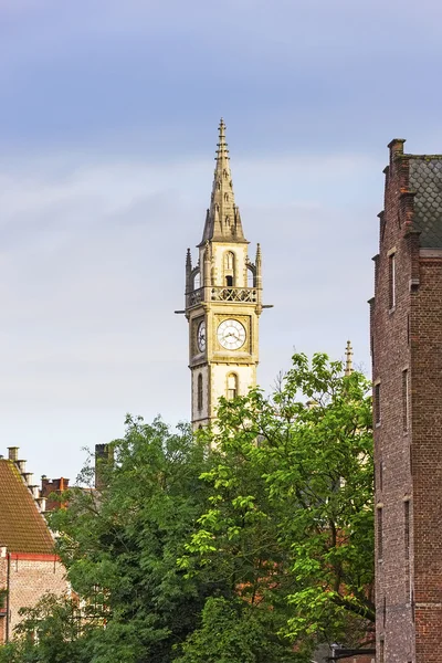Ortaçağ Saat Kulesi Gent, Belçika — Stok fotoğraf