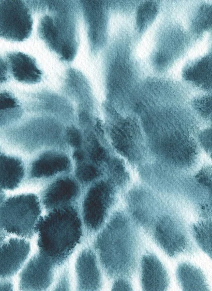 Aquarela Azul Marinho Tie Efeito Tintura Fundos Textura Oceânica Abstrata Imagens Royalty-Free