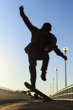 Patenci günbatımında atlar