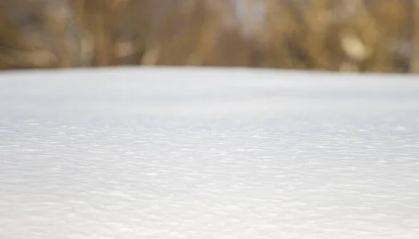 Zuiver witte sneeuw bedekt de grond — Stockfoto