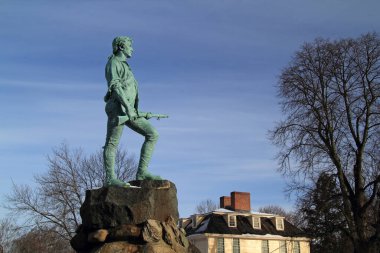 LEXINGTON, MA 21 ARALIK: Minuteman Ulusal Tarih Parkı 21 Aralık 2019 'da Lexington, MA