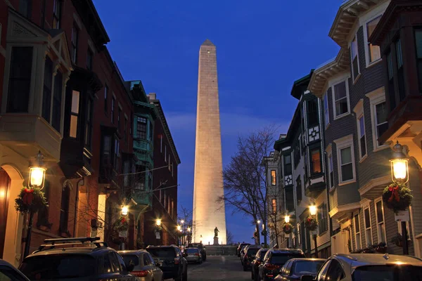 Boston Dicembre Bunker Hill Monument Commemora Una Delle Battaglie Più — Foto Stock