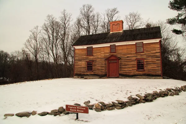 Concord Madecember Captain William Smith Home Minuteman National Historical Park — стокове фото