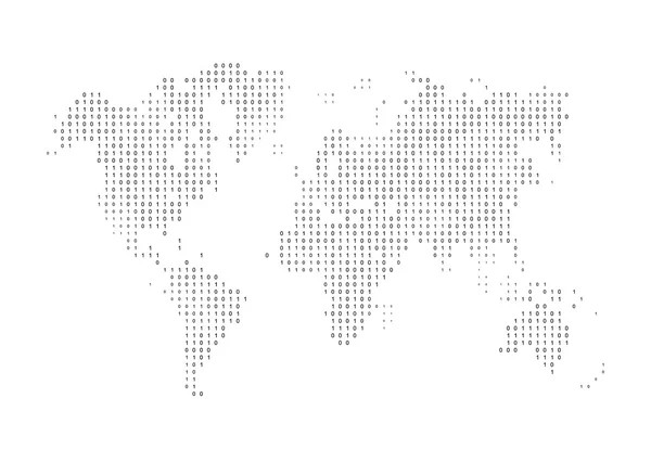 Mapa abstracto compuesto de números — Archivo Imágenes Vectoriales