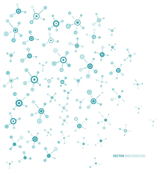 Blauwe medische moleculen — Stockvector