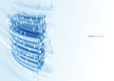 Modern mavi cam duvar ofis binası