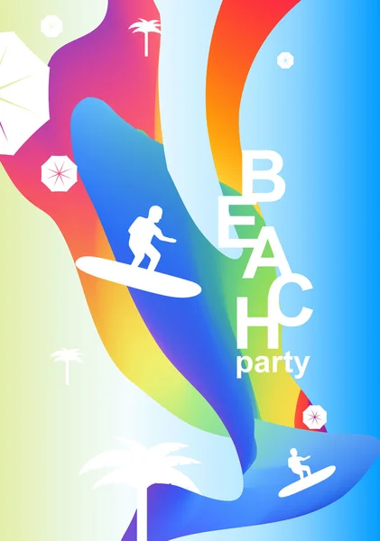 Abstrakte kreative bunte Party-Flyer — Stockvektor