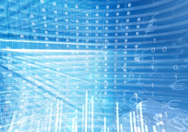 Soyut geometrik teknoloji grafik öğeleri.