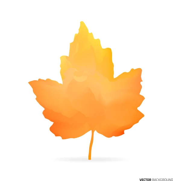 Watercolor autumn leaf. — Stock Vector