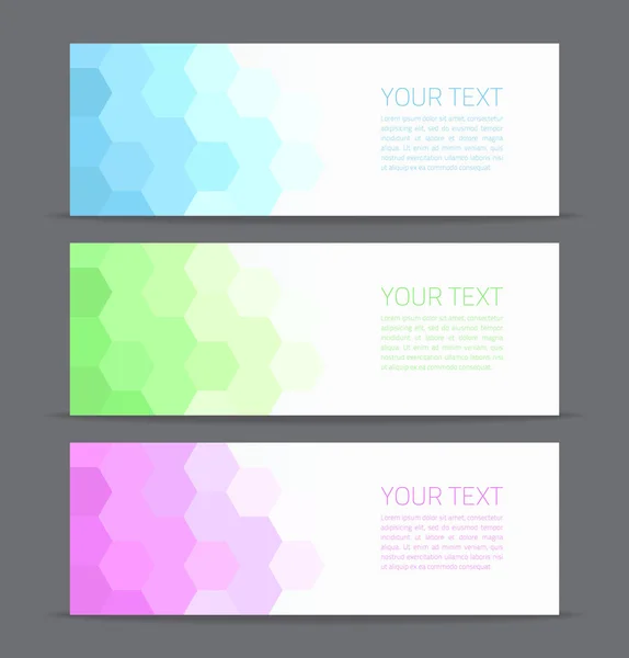 Conjunto de banners para diseño de fondo moderno de negocios . — Vector de stock