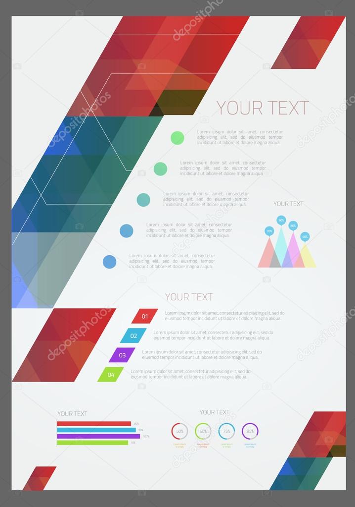 Vector geometric brochure template