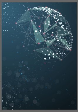 Soyut poster teknolojik Küre