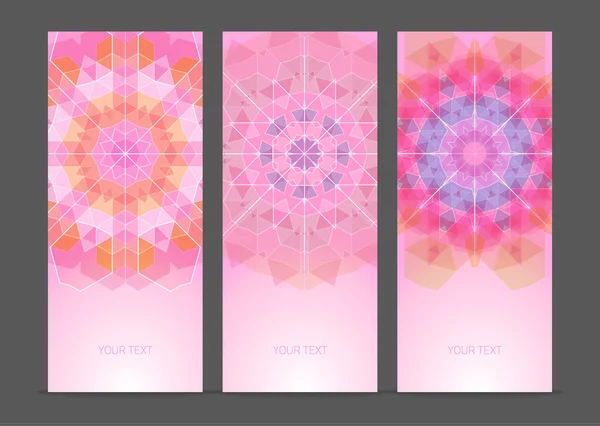 Set of geometric creative banners — Stock Vector