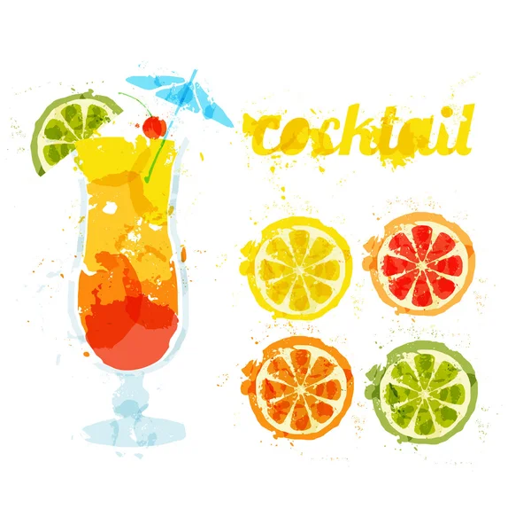 Bir kokteyl soyut resim