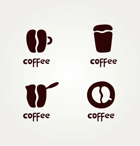 Abstrakte Symbole des kreativen Kaffees — Stockvektor