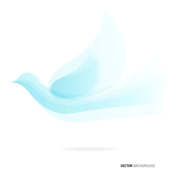 Abstract dove on white background — Stock Vector