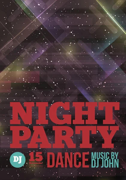 夜のパーティーのベクトル — ストックベクタ