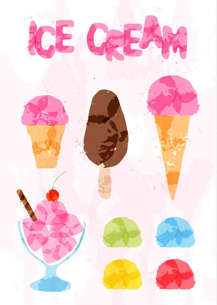アイスクリームの回収 — ストックベクタ