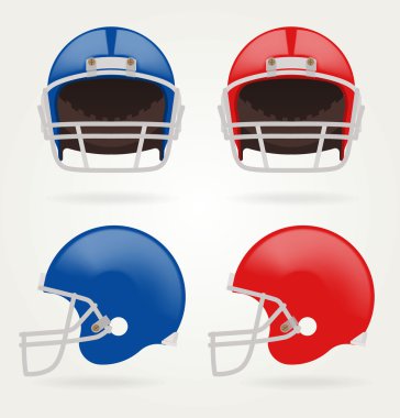 Vector American football. Set Football Helmets clipart