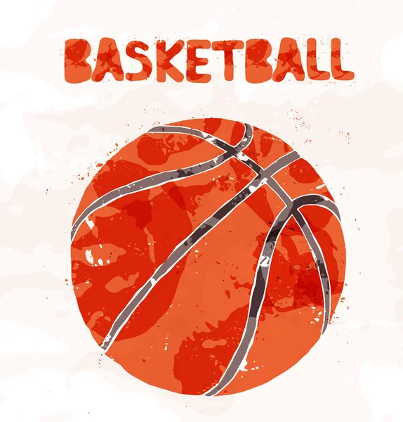 Balón de baloncesto aislado sobre fondo blanco — Vector de stock