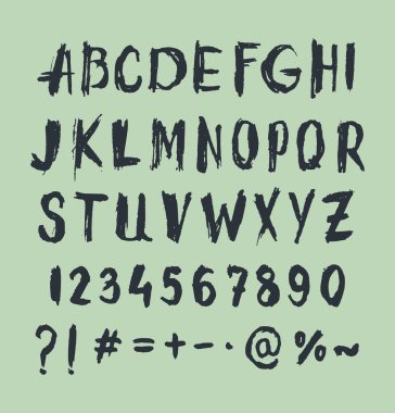 Grunge kazı kazan tipi yazı tipi, vintage tipografi