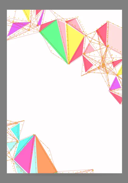 Plantilla de folleto geométrico triángulo abstracto . — Vector de stock