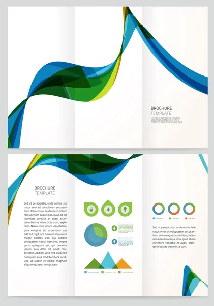 Abstract Geometric Vector Brochure Template. — Stock Vector