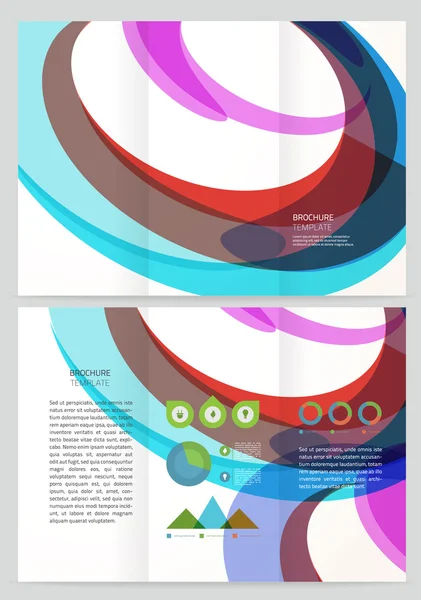 Abstrato onda Vector Brochura Modelo . — Vetor de Stock