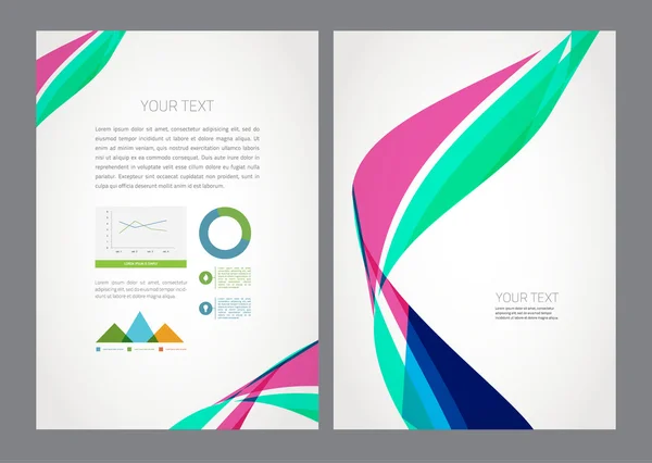 Abstract modern bright multicolored flyer. — Stock Vector