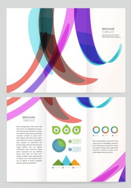 Soyut dalga vektör broşür şablonu.