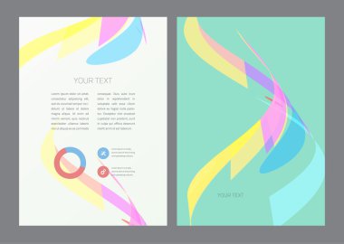 Soyut modern parlak renkli el ilanı.