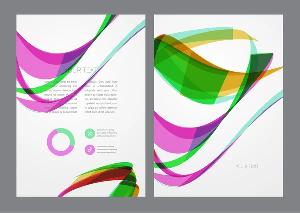 Abstract modern bright multicolored flyer. — Stock Vector