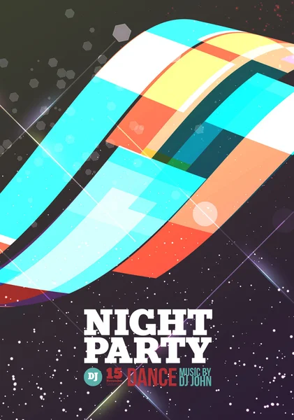 Nacht-Party-Vektor — Stockvektor