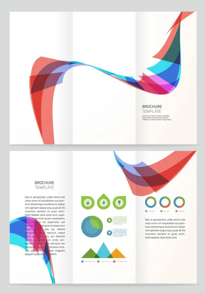 Abstract wave Vector Brochure Template. — Stock Vector