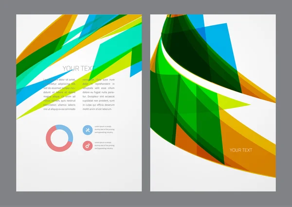 Abstrakt, moderne, lys, flerfarget flygeblad . – stockvektor