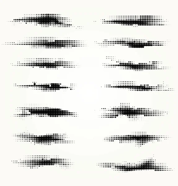 Conjunto de puntos horizontales halfton — Archivo Imágenes Vectoriales