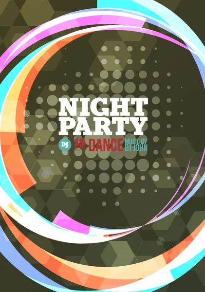 Nacht-Party-Vektor — Stockvektor