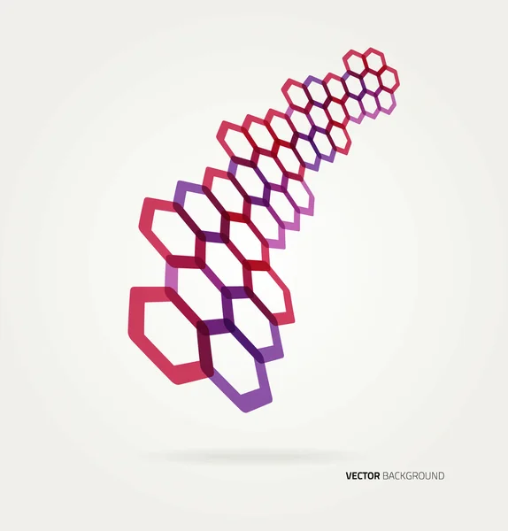 Abstrato onda Vector hexágonos modelo . —  Vetores de Stock