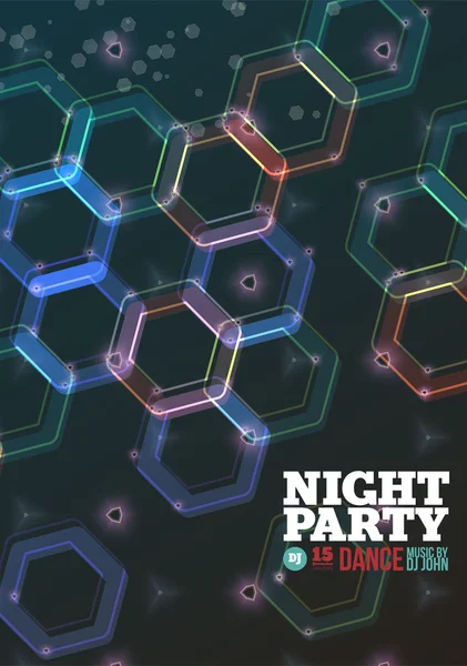Nacht-Party-Vektor — Stockvektor