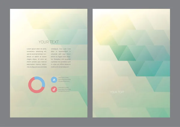 Abstract triangles Vector Brochure Template. — Stock Vector