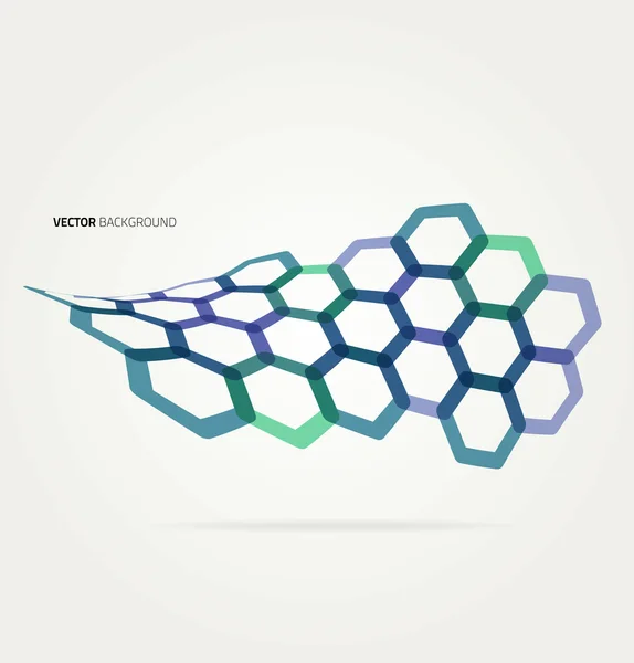 Abstrato onda Vector hexágonos modelo . — Vetor de Stock