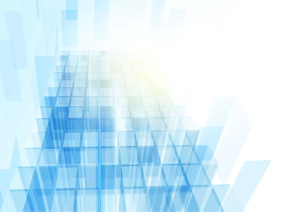 Mur de verre bleu moderne de l'immeuble de bureaux — Image vectorielle